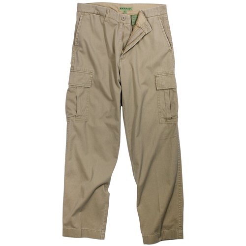 Mens Vintage 6-Pocket Flat Front Fatigue Pants