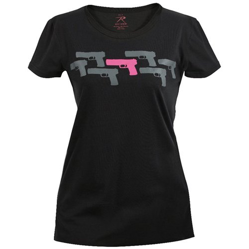 Womens Pink Guns T-Shirt