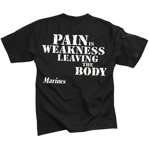 Mens Marines Pain Is Weakness T-Shirt