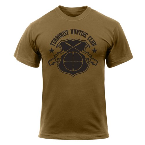 Terrorist Hunting Club Printed T-Shirt