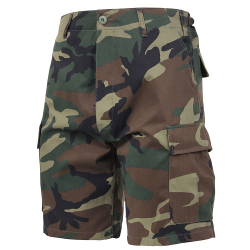 Mens Camo Poly/Cotton BDU Cargo Shorts