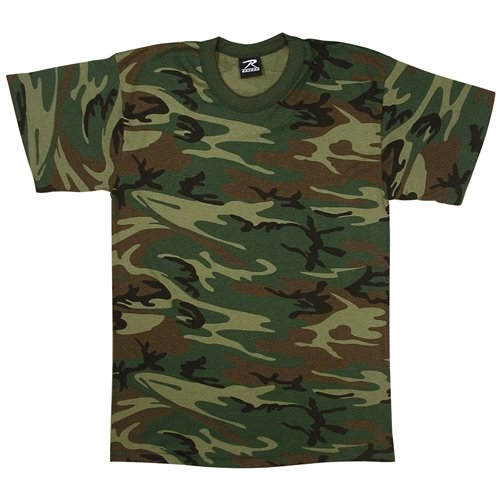 Mens Woodland Camo U.S. Made T-Shirt