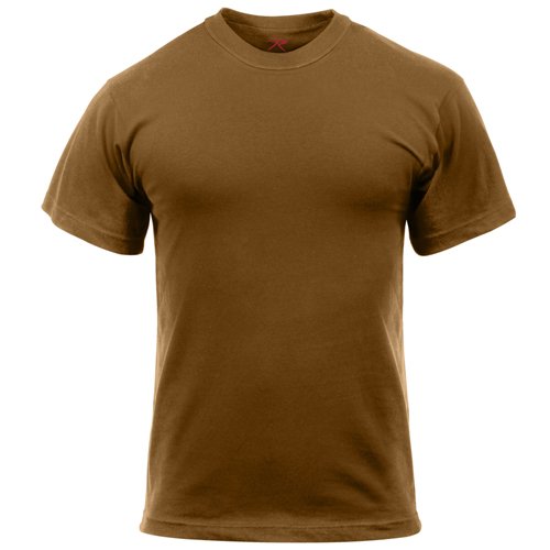 Mens Solid Color Polycotton Military T-Shirt