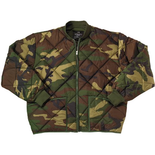 Mens Diamond Nylon Quilted Flight Jacket
