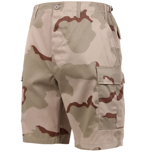 Mens Camo Poly/Cotton BDU Cargo Shorts