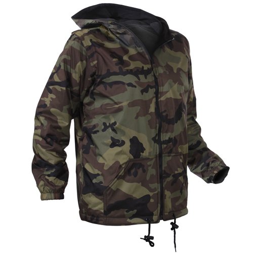 Kids Reversible Camo Jacket With Hood