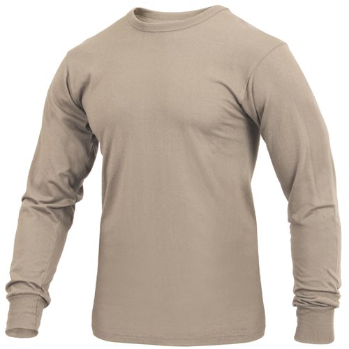 Mens Long Sleeve Solid Cotton T-Shirt