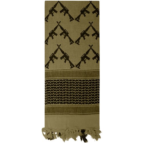 Tactical Desert Keffiyeh Scarf  Crossed Rifles