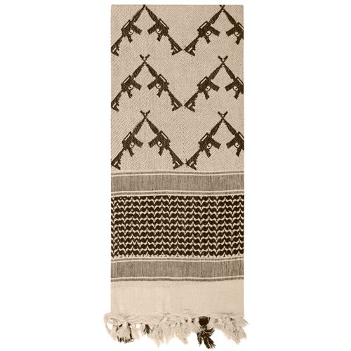 Tactical Desert Keffiyeh Scarf  Crossed Rifles