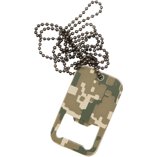 Dog Tag Bottle Opener with Chain