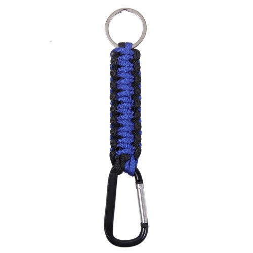 Thin Blue Line Carabiner Paracord Keychain