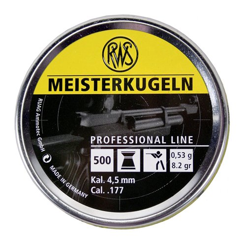RWS Meisterkugeln .177 Flat Nose Pellets - 500pc 