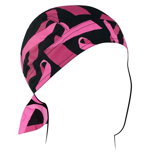 Breast Cancer Pink Ribbon White Bandanna