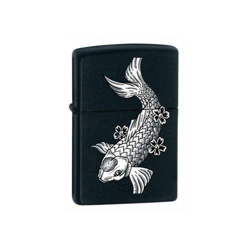 Zippo Fish Black Matte Lighter