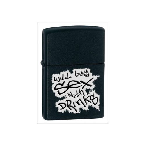 Zippo Black Matte Saying Lighter