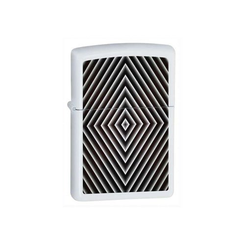 Zippo Diamond Bullseye White Matte Lighter