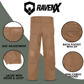 Raven X RipstopOps Tactical Knee Pad Pants