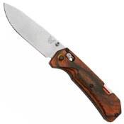 Benchmade Folding Knife Grizzly Creed with Stabilized Wood Handle