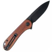 Unleash the Civivi Praxis Flipper Knife, showcasing a wooden handle, now at Gorillasurplus.com. Elevate your EDC with style and reliability in every cut.