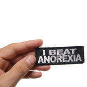 I Beat Anorexia 3.5x1.25 Inch Patch