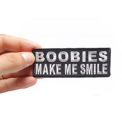 4x1.5 Inch Boobies Make Me Smile Patch