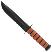 Ka-Bar Leather Handle Utility Knife w/ Sheath