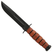 Ka-Bar Short Leather 5.25 Inch Fixed Blade Knife