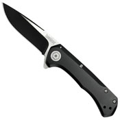 Showtime Black-Oxide Coated Steel Handle Folding Knife