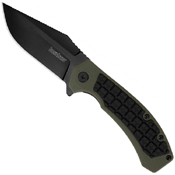 Faultline Black-Oxide Coated Plain Edge Folding Blade Knife
