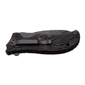 Dark Side Aluminum Handle Folding Knife with Dragon Art