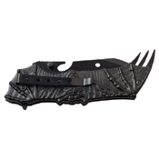 Dark Side Blades Bat Art Aluminum Handle Folding Knife