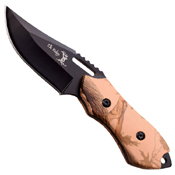 Elk Ridge Pakkawood Handle Fixed Knife w/ Nylon Sheath