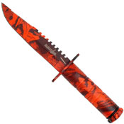 HK-690 4.25 Inch Blade Survival Knife w/ Survival Kit and Compass