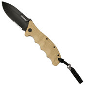 MTech USA Desert G10 Spacer Half Serrated Folding Blade Knife