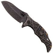 Masters Collection Sculptured Spider Folding Blade Knife