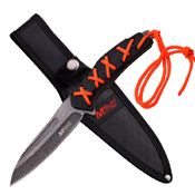 MTech USA Stonewash Blade Fixed Knife w/ Sheath