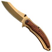 MTech USA Pakkawood Overlay Handle Folding Knife