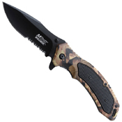MTech USA 4.5 Inch Closed Partially Serrated Folding Knife