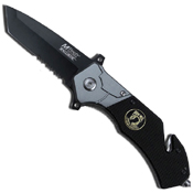MTech USA Serrated Stainless Steel Folding Knife