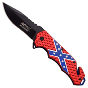 MTech USA Red Anodized Aluminum Handle Folding Knife