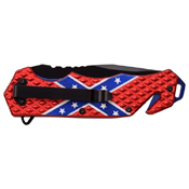 MTech USA Red Anodized Aluminum Handle Folding Knife