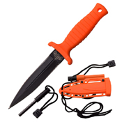Master USA Black ABS Handle Fixed Blade Knife