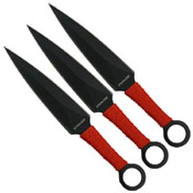 Perfect Point Cord Wrapped Handle 3 Pieces Throwing Knife Set