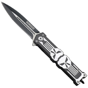 Tac-Force Skull Design Aluminum Handle Folding Knife