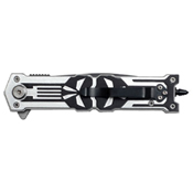 Tac-Force Skull Design Aluminum Handle Folding Knife