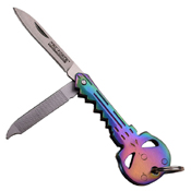 Tac-Force Key Style Satin Finish Folding Blade Knife