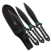 Z Hunter ZB-009 Stainless Steel Handle Throwing Knife Set - 7 Inch