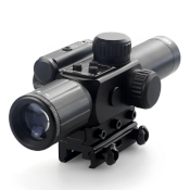 4X Red Laser Sight with 24 Mil-Dot Reticle - 25mm Objective