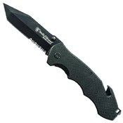 Smith and Wesson Border Guard 5 Liner Lock Black Tanto Folding Knife