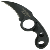 Smith & Wesson SW-SWHRT2B H.R.T. All Black Serrated Neck Knife with Zytel and Neck Sheath
